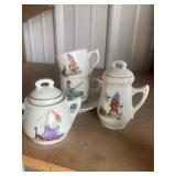 Tapes and vintage dishes