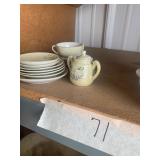 Tapes and vintage dishes