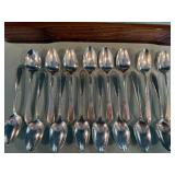 Vintage Silver Plated Flatware Set with Wooden Case