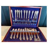 1847 Rogers Bros. Silverware Set with Wooden Case