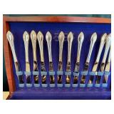 1847 Rogers Bros. Silverware Set with Wooden Case
