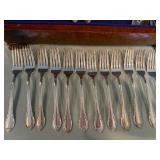 1847 Rogers Bros. Silverware Set with Wooden Case