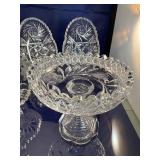 Elegant Set of 4 Crystal Cut Glassware Pieces