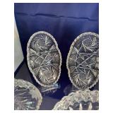 Elegant Set of 4 Crystal Cut Glassware Pieces