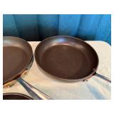Set of 4 Non-Stick Frying Pans with Metal Handles