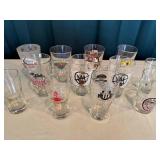 Collection of 13 Assorted Brewery and Sports Logo Pint Glasses