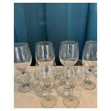Set of 9 Assorted Wine Glasses Including Event Mementos