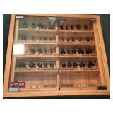 Ryobi 24-Piece Router Bit Set in Wooden Case
