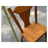 Pair of Vintage Wooden Children