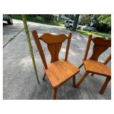 Pair of Vintage Wooden Children