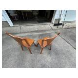 Pair of Vintage Wooden Children