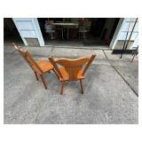 Pair of Vintage Wooden Children