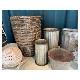 Collection of Decorative Containers and Ceramic Light Containers