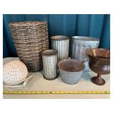 Collection of Decorative Containers and Ceramic Light Containers