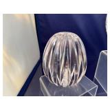 Set of Hand-Cut Crystal Bowls and Paper Weight