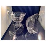Crystal Bowl with Ladle and Serving Bowl