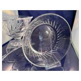 Crystal Bowl with Ladle and Serving Bowl