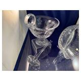 Crystal Bowl with Ladle and Serving Bowl