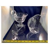 Crystal Bowl with Ladle and Serving Bowl