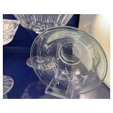 Crystal Stemmed Serving Coupes and Small Bowl
