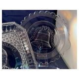 Pair of 1776-1876 Centennial Glass Plates with Liberty Bell and Civil War Design