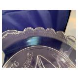 Pair of 1776-1876 Centennial Glass Plates with Liberty Bell and Civil War Design