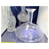 Set of 3 Decorative Crystal Decanters with Elegant Patterns