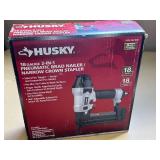 Husky 18-Gauge 2-in-1 Pneumatic Brad Nailer & Narrow Crown Stapler