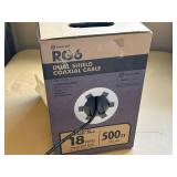 Southwire RG6 Dual Shield Coaxial Cable 500 ft 18 AWG Black