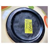 Set of 2 Art Glass Plates with Colorful Designs