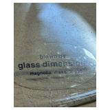 Set of 2 Glass Dimensions Tall Candlesticks with Candles