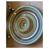 Ceramic Beverage Dispenser Set with Spouts and Serving Platter