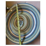 Ceramic Beverage Dispenser Set with Spouts and Serving Platter