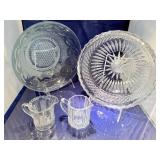 Set of 4 Crystal Glassware Pieces - 2 Serving Bowls and 2 Creamers