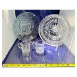 Set of 4 Crystal Glassware Pieces - 2 Serving Bowls and 2 Creamers