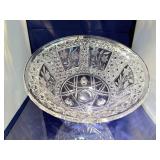 Elegant Cut Crystal Bowl with Intricate Floral Design