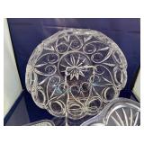 Set of 3 Cut Glass Serving Bowls