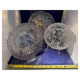 Collection of 3 Vintage Cut Glass Bowls