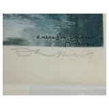 Pair of E. Harrison Compton Watercolor Prints with Mountain Scenes