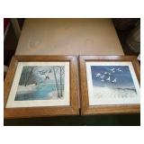 Set of 2 Framed Wildlife Art Prints by Richard Klingbeil and Roger Preuss