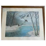 Set of 2 Framed Wildlife Art Prints by Richard Klingbeil and Roger Preuss