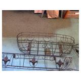 Set of 4 Vintage Wrought Iron Wall Mount Planters