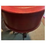 Vintage Wooden Pedestal Table with Drawer