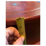 Vintage Wooden Pedestal Table with Drawer