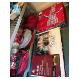 Collection of Holiday Decorations: LED Wreath, Snowman, and Ornaments