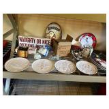 Collection of Christmas Themed Decor and Tableware