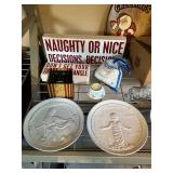 Collection of Christmas Themed Decor and Tableware