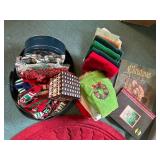 Collection of Christmas Decorations and Books