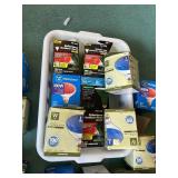 Collection of Various Floodlight and Standard Light Bulbs