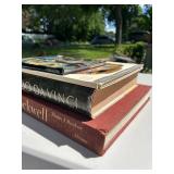 Collection of Art Books including Renoir, Leonardo Da Vinci, Norman Rockwell with Print